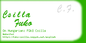 csilla fuko business card